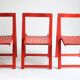 Vintage wooden folding chairs 1960s