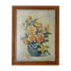 Still life painting, "bouquet" painting by C Roy, 1950s
