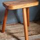 Solid wood tripod stool from the 50s