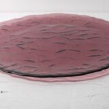 Vintage Bormioli Rocco Purple Glass Plate: Mid-Century Italian Decor