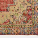 Red Oushak Vintage Carpet