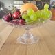 Thick transparent glass footed cup
