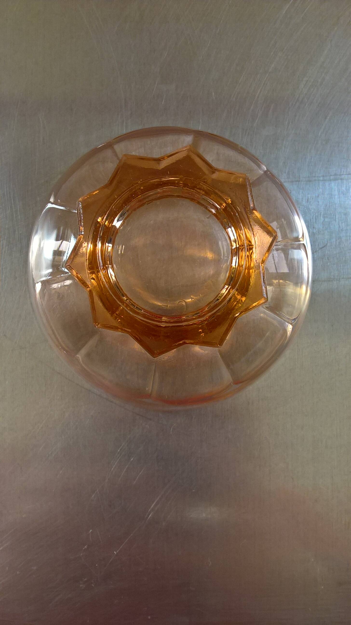 8 vintage pink molded glass bowls from the 40s and 50s