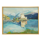 Eilean Donan Castle, Scotland, 1977 – Oil painting by Alexander Michael