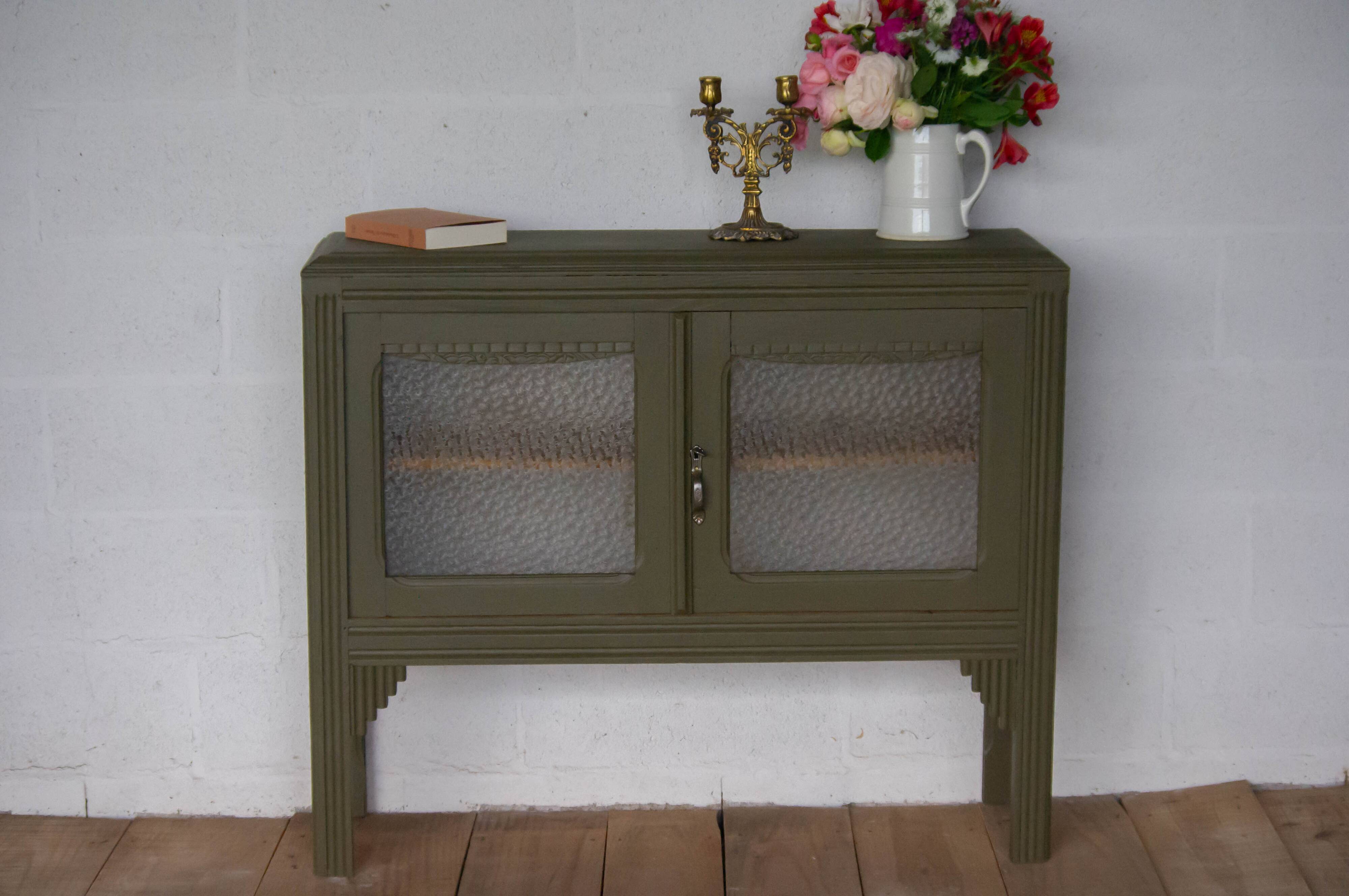 Console, Art Deco glazed sideboard