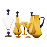 Vintage Seven-Piece Glassware Set, 1970s