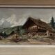 Alpine Table from the 1950s, carved and painted wood, signed by Francois Raugel - 4