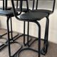 Set of 6 tubular stools with faux leather, 1970s-1980s.