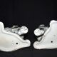 Pair of earthenware dogs (cavalier king charles)