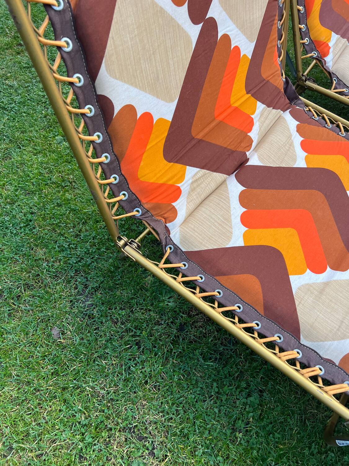 Pair of vintage Lafuma sun loungers in perfect condition