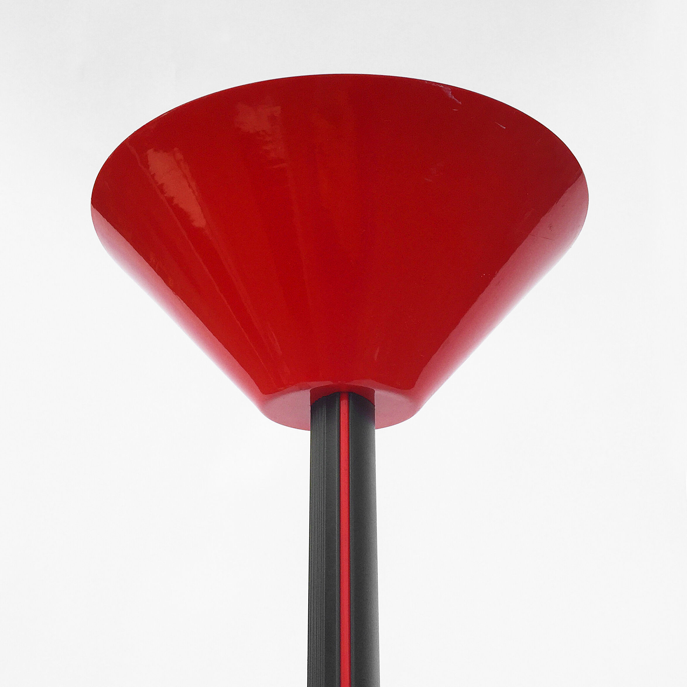 Red black floor lamp uplighter