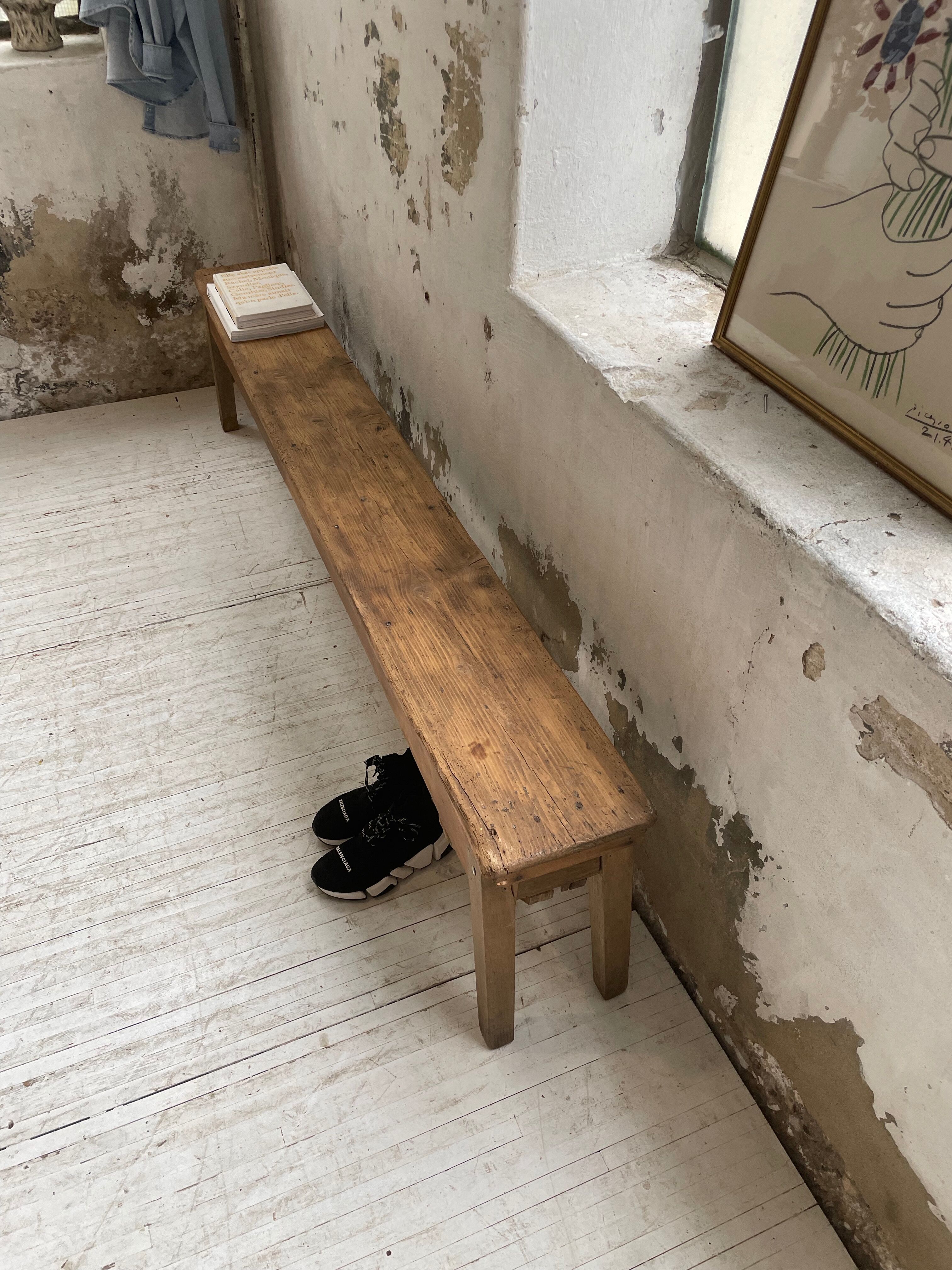Pine farm bench 2m