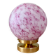 Vintage pink and white glass globe table lamp