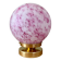 Vintage pink and white glass globe table lamp
