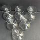 6 light crystal champagne glasses with twisted leg, early 20th century