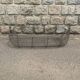 Large vintage metal mesh harvest basket