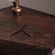 Coffee table in solid wood with organic shape