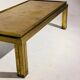 Vintage coffee table in agglomise glass and brass