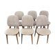 Wooden and velvet chairs 60s