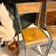 Paire de chaises d'école vintage