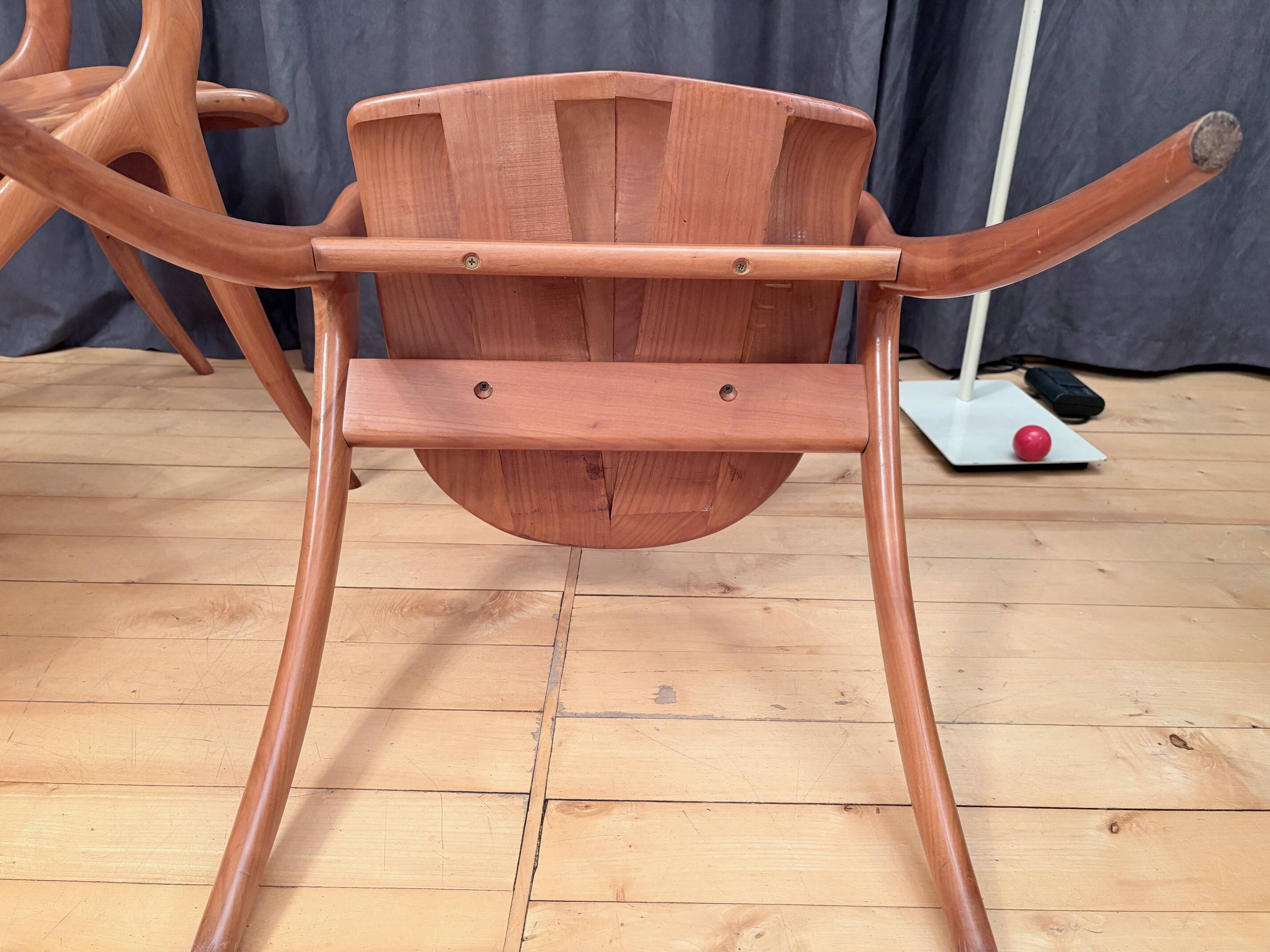 Set of four chairs designed by A. Sibau, Italy, 1980s.