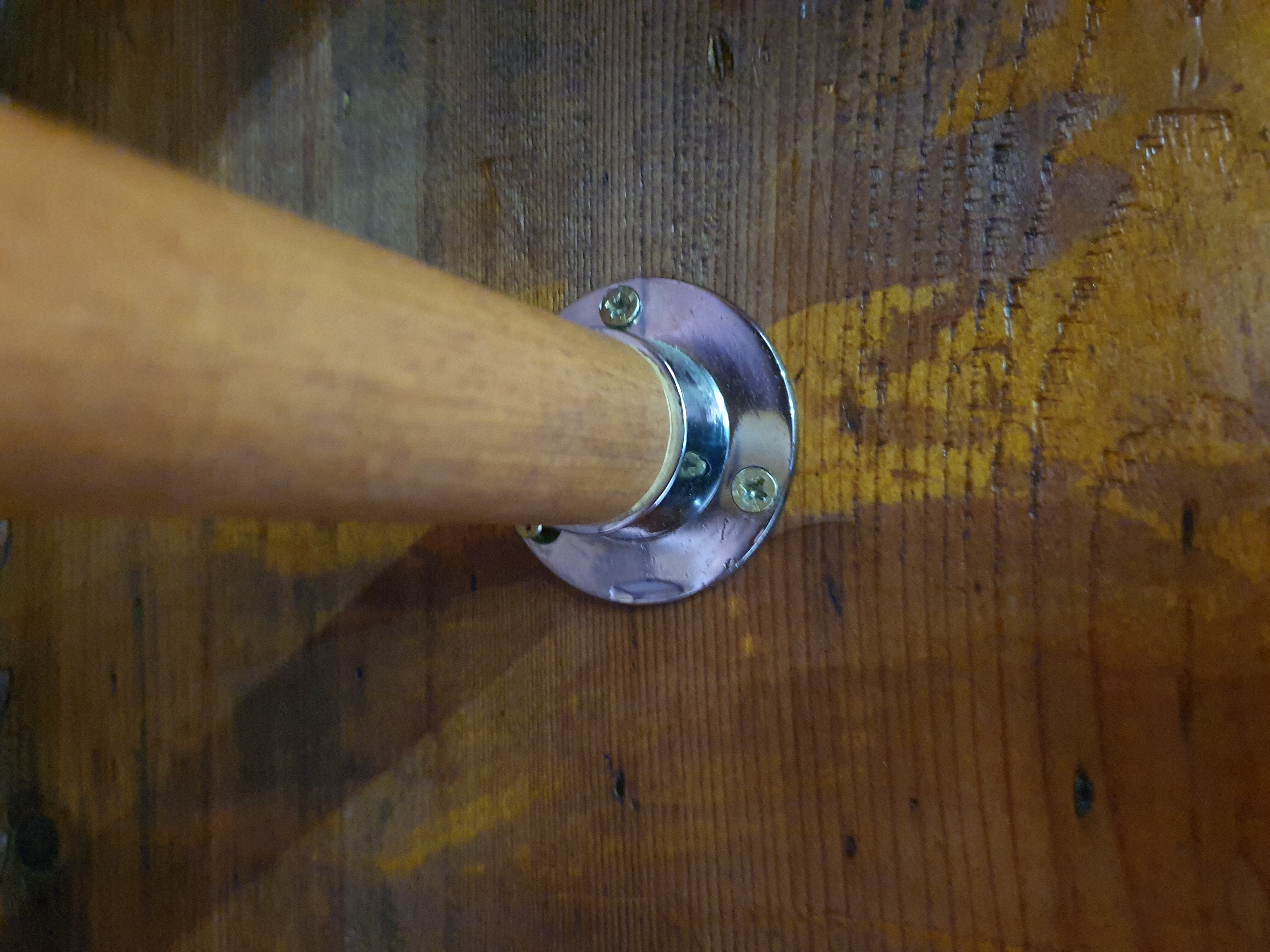 Rustic Wardrobe in Fir with Curtains