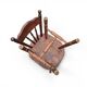 Set of 2 Oak Wood Victorian Child Stick Back Chairs / 1960s