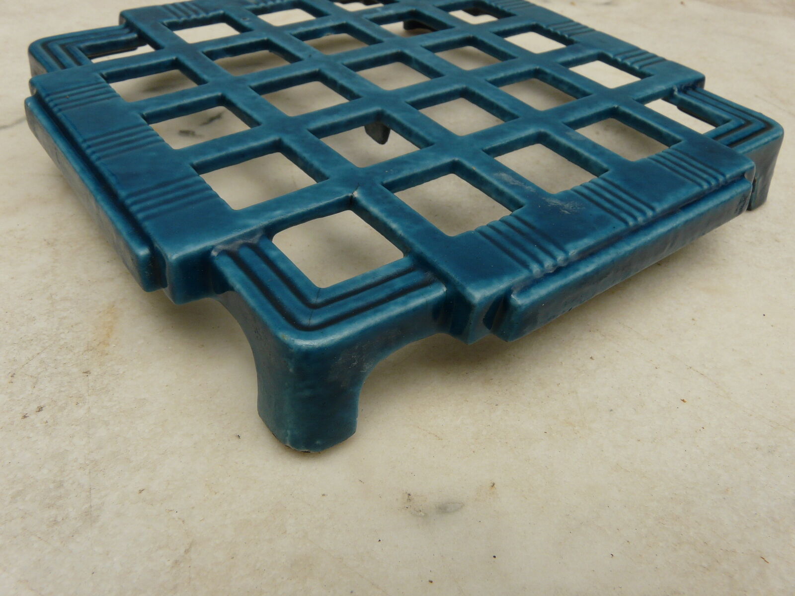 Art deco enamelled table mat