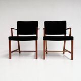 Set of 2 Danish mahogany chairs by Erik Bjorn Olsen, 1970s