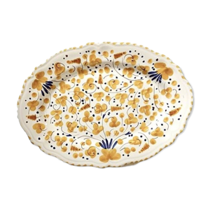 Plat ovale 35cm fleurs