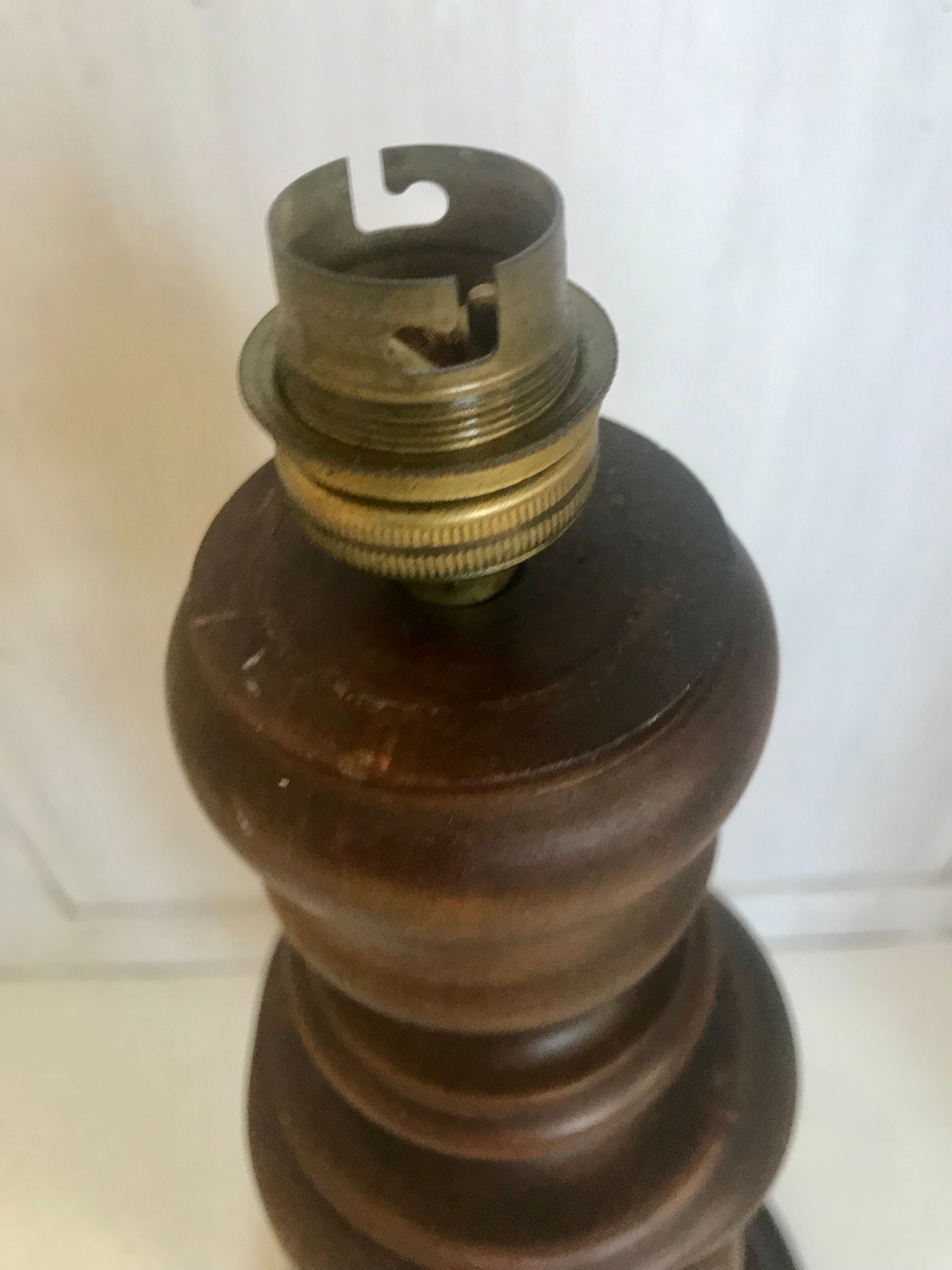 Vintage wooden lamp 47cm