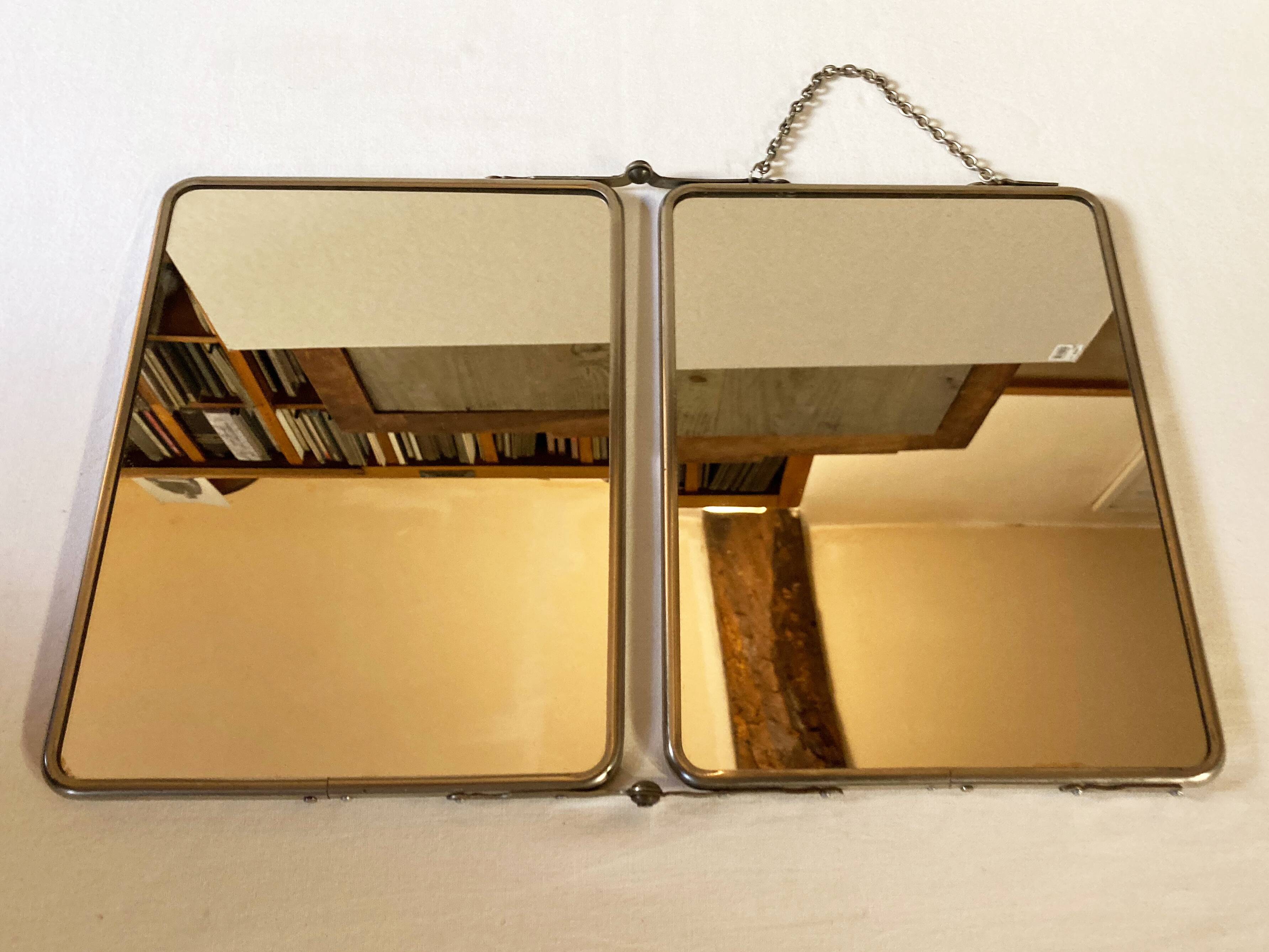 Miroir de barbier dyptique