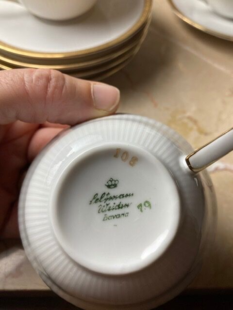 Lot of Bavarian porcelain cups Seltmann Weiden