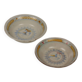 Pair of majolica bowls from Grottaglie, first half of the 19th century