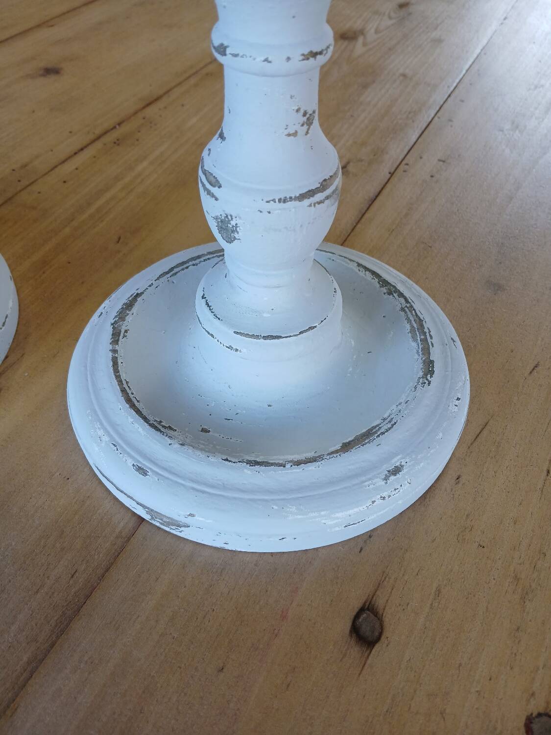 Pair of antique wooden candlesticks/candlesticks