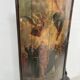 Half-moon corner cabinet decorated with a biblical scene, 19th century