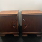 A pair of Art Deco bedside tables