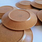 Set of 10 dessert plates Gres Chantilly Longchamp France