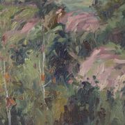 Village post-impressionniste et montagnes, Vicente Gomez Fuste