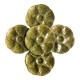 5 shell plates in green enamelled GIEN slip