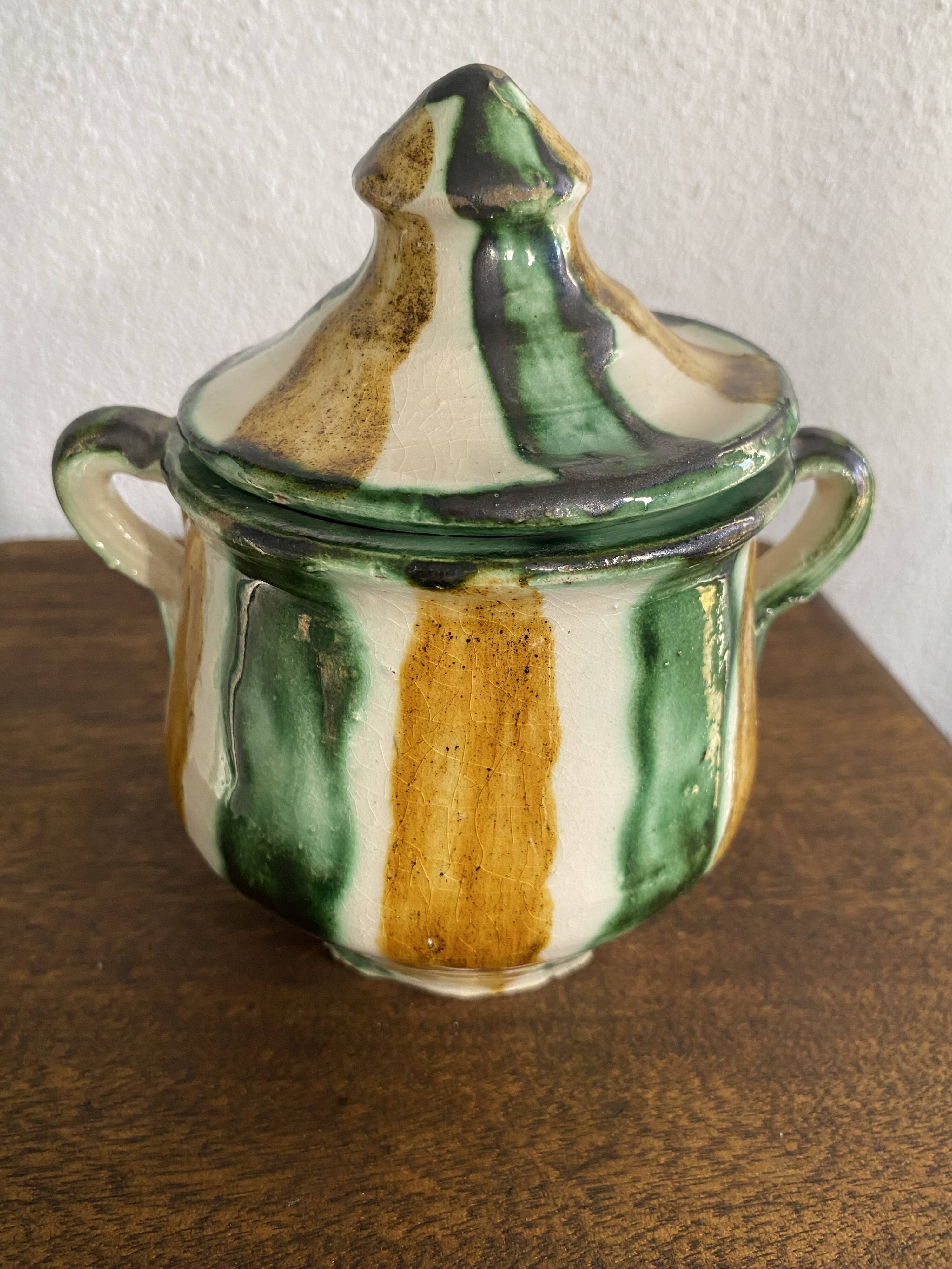 Pot à épices céramique vernissée