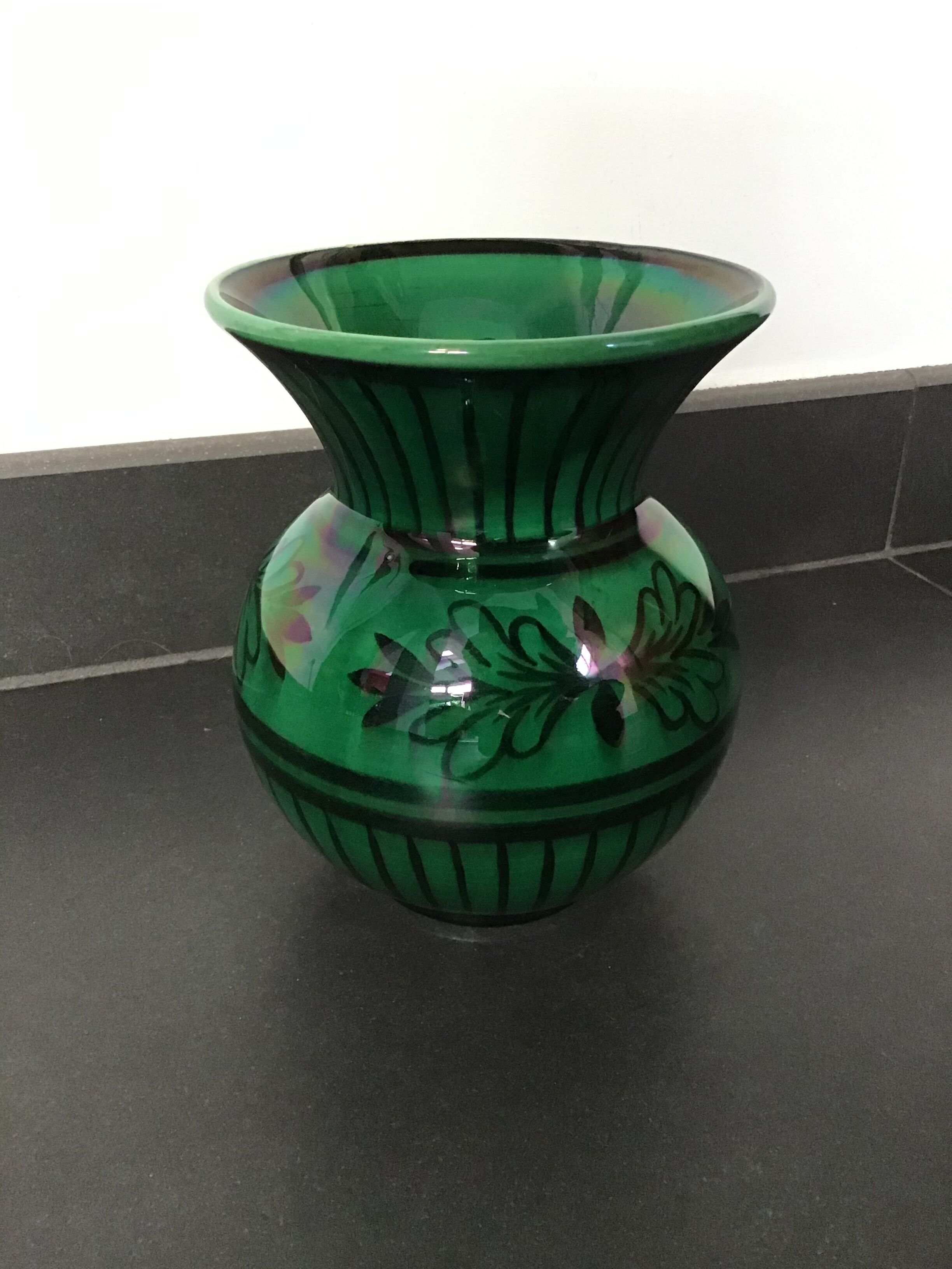 Gien vase circa 50s