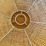 Superb suspension in rattan and wicker braided cannage style of the 1960s 1970s.