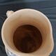 Pitcher jug vase earthenware floral decor blue early 20th century