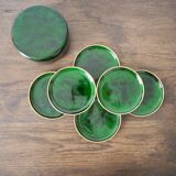 Set of 6 Lancel coasters with box