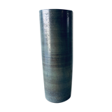 Signed ceramic tubular vase