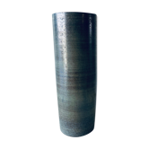 Vase tubulaire en céramique signé