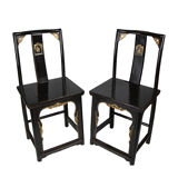 Chaise laquée noire