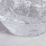 Glass "snowball" tealight candle holder