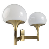 Italian Brass and Opaline Wall Sconce Sciolari, 1960s